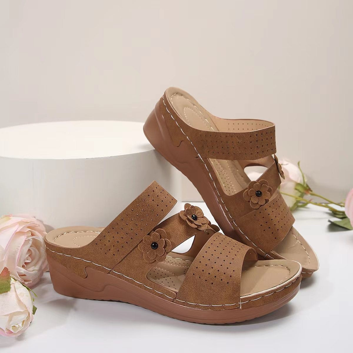 Wedge Platform Sandals With Plus Size Beach
