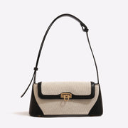 Contrast Color New One Shoulder Fashionable All-match Women Bag