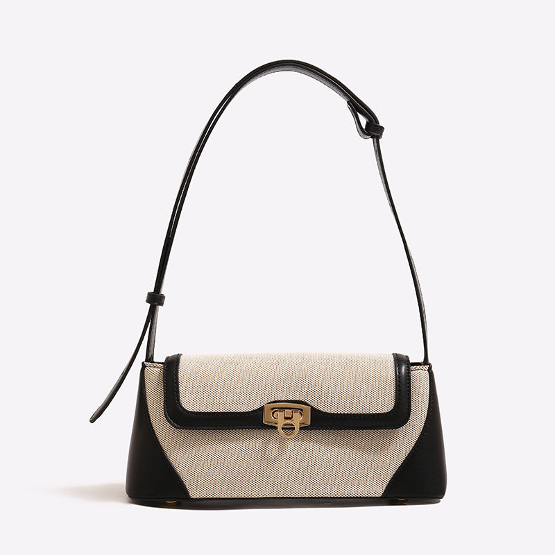 Contrast Color New One Shoulder Fashionable All-match Women Bag