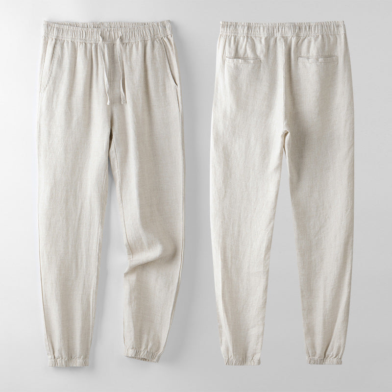 Pantaloni casual da uomo in lino