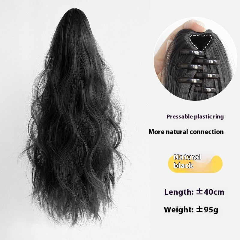 Wig Ponytail Female Small Jaw Clip Water Ripple Curl Ponytail Natural Simulation