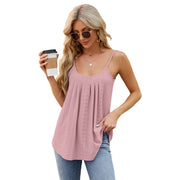Cross-Border T-shirt Sleeveless Hollow-out Camisole U-neck Vest
