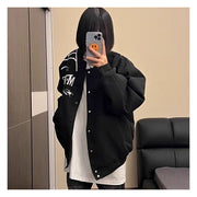 American Spider Web Embroidered Jacket Baseball Uniform