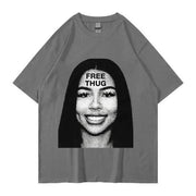 Women's Retro Short Sleeve Top Hip Hop T-shirt