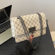European-Style Backpack With Grid Pattern, Adjustable Shoulder Strap, Lightweight And Versatile City Bag