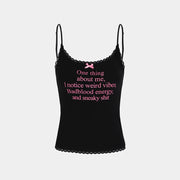 Sweet And Spicy Bow Lace Edge Pure Desire Niche Top