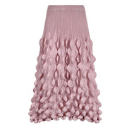 Solid Color Mid-length High Waist Slimming Skirt