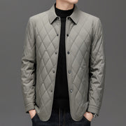 Cotton-padded Middle-aged Business Leisure Warm Single-breasted Lapel Simple Loose Jacket