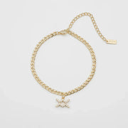 Simple Micro Inlaid Zircon Chain Constellation Anklet