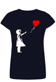 Bambina Banksy 3500 Lady T-Shirt Donna 100% Cotone Pettinato JK