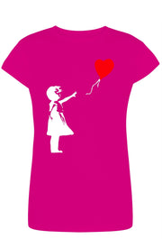 Bambina Banksy 3500 Lady T-Shirt Donna 100% Cotone Pettinato JK