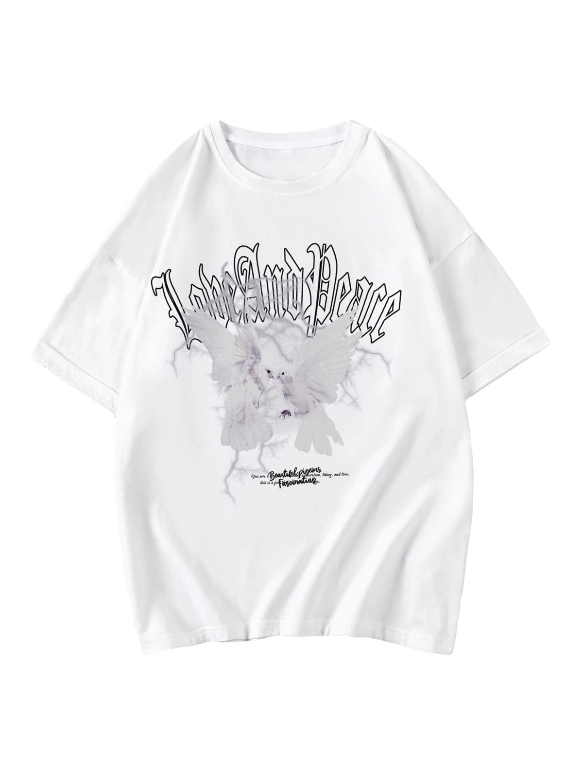 Women's Short Sleeve Letter T-shirt Printed Pattern Casual Loose Short Sleeves Pullover Base Round Neck
