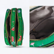 Flora Borsa con Stampa Floreale Verde
