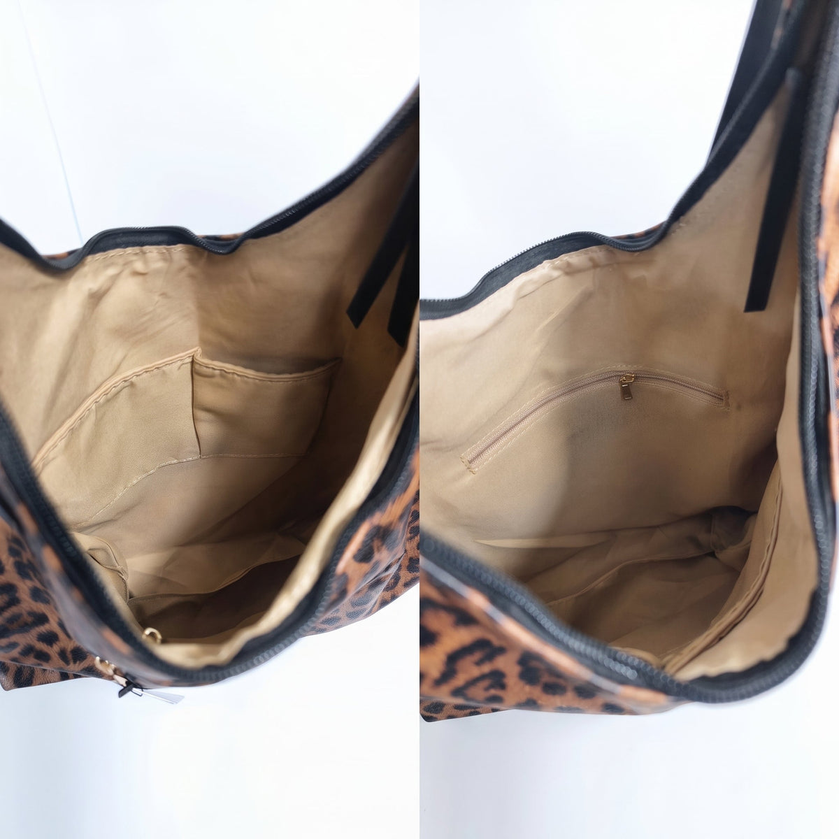 Leila Borsa Hobo Leopardata in Ecopelle