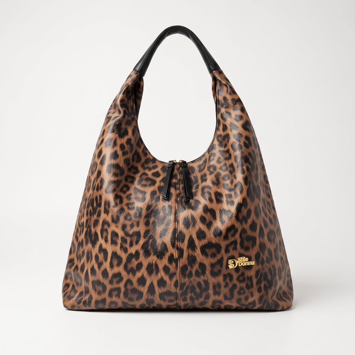 Leila Borsa Hobo Leopardata in Ecopelle