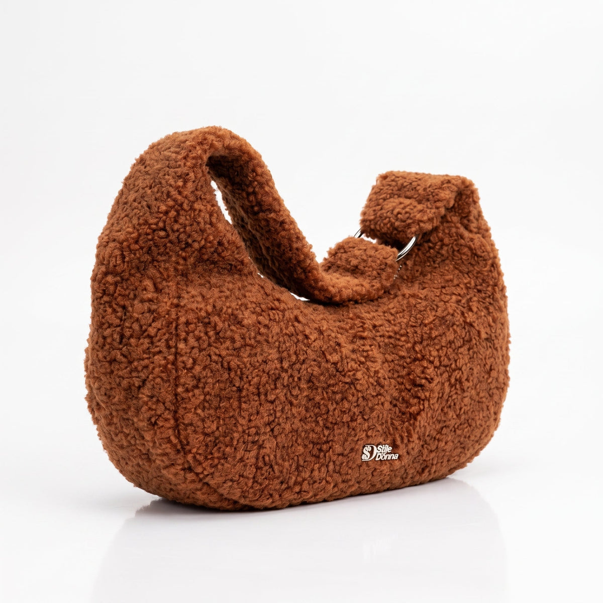 Orsola Borsa Hobo Trama Orsacchiotto Marrone