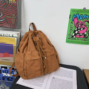 Backpack Canvas Drawstring Backpack Simple Travel Large Capacity Computer Bag