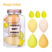 Foreign Trade Makeup Puff 7 PCs Canned Cosmetic Egg Suit Drift Bottle Makeup Sponge Soaking Water Bigger Mini