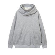Solid Color With Fur Turtleneck Hooded Sweater For Men