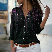 Women's 3D Sequin Gradient Printing Loose Casual Top
