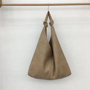 Borsa tote capiente a spalla in morbido PU, stile semplice e versatile