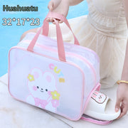Dry Wet Separation Double-layer Transparent Pu Cosmetic Bag Portable Wash Bag