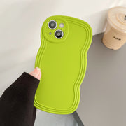 Liquid Solid Color Wavy Edge Phone Case