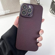 Solid Color Lychee Pattern Phone Case