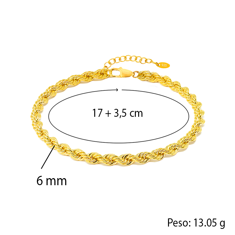Bracciale Uomo - Corda Oro