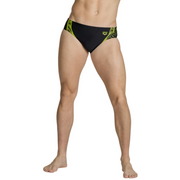 Arena Briefs Graphic 005536-560 Uomo Nero Verde - Slip da Nuoto
