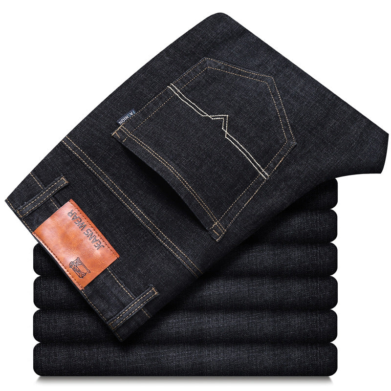 Men's Fashion Casual Stretch Fleece Jeans