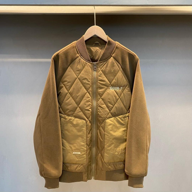 Stitching Design Baseball Uniform Cotton-padded Jacket