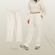 Women's Straight Velvet Solid Color Loose Sports And Leisure Trousers