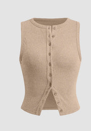 Slim Fit Sleeveless Waistcoat Vest Women