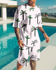 3D Digital Printing Men's T-shirt Sports Suit