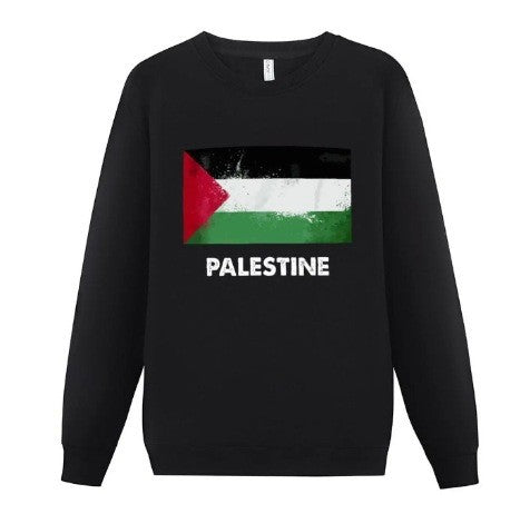 Men's Round Neck Printed Sweater With Theme