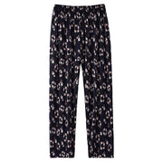 Women's Plus-sized Ice Silk Elastic Pants Cropped Straight