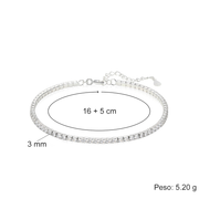 Bracciale Tennis Bianco - 50 anni