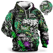 Men's Pullover Hooded Sweatshirt Letter Pattern