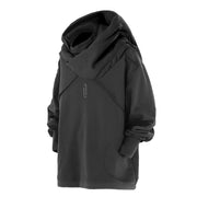 Retro Plus Size Oblique Placket Zipper Sweater For Men