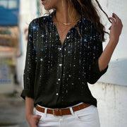 Women's 3D Sequin Gradient Printing Loose Casual Top