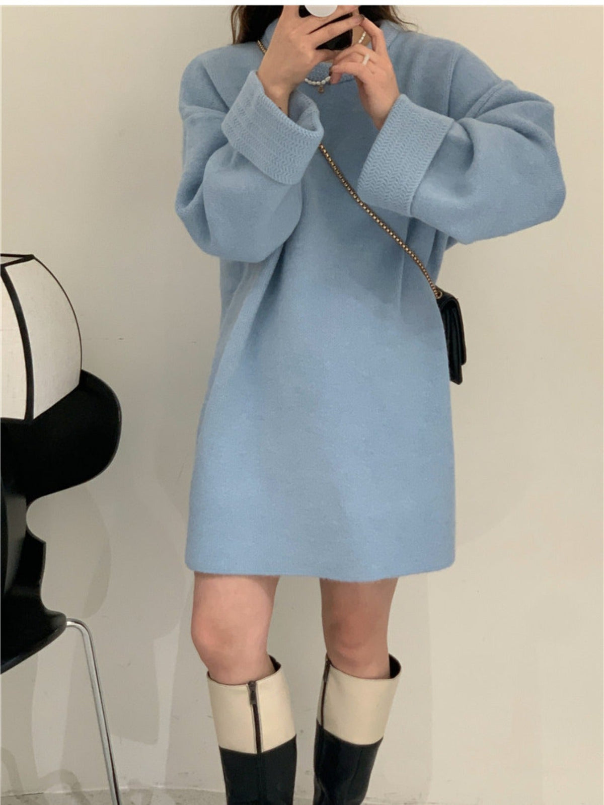 Medium Length Loose Thick Pullover Soft Glutinous Bottoming Sweater