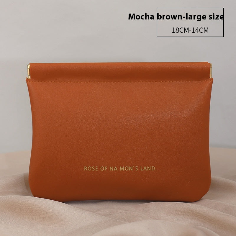New Camellia Classic Style Hand-held Cosmetic Bag Large Capacity Good-looking Portable