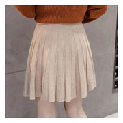 Women's Autumn And Winter High Waist Knit Pleated Skirt