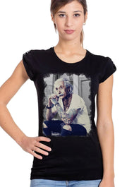 T-Shirt Einstein Tatuato Donna - Cotone Biologico Fiammato