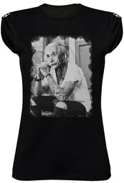 T-Shirt Einstein Tatuato Donna - Cotone Biologico Fiammato