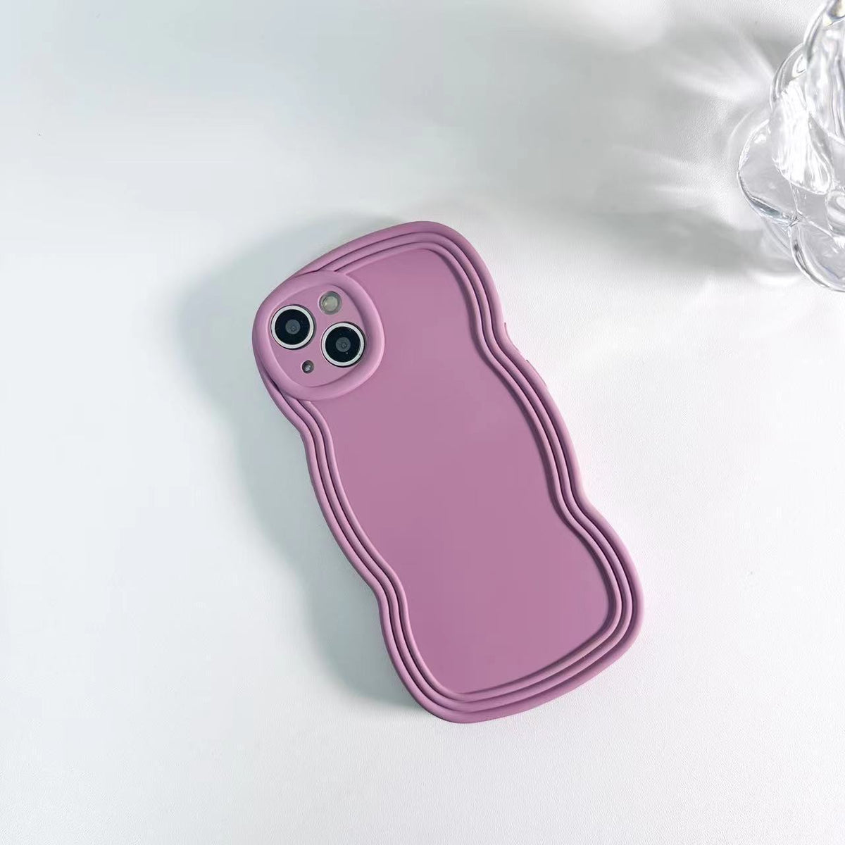 Liquid Solid Color Wavy Edge Phone Case