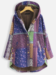 Hooded Loose Plus Size Cotton Coat Jacket