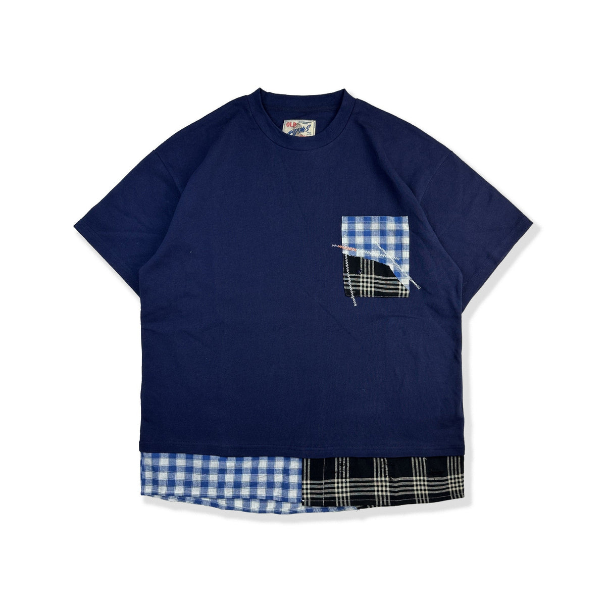 Men's Patchwork T-shirt Loose Short Sleeve