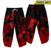 Men's Casual Pants Sun Moon 3D Creative Digital Printing Casual Cropped Pants